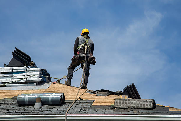 Professional Gutter Installation technician working in Woodland Hills, UT